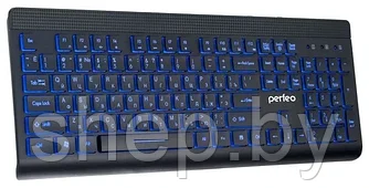 Клавиатура проводная Perfeo "BACKLIGHT" Multimedia, подсветка кнопок/буквUSB, чёрный (PF-843)