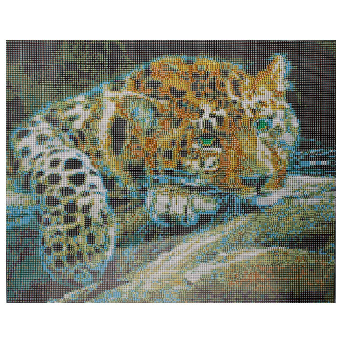 Алмазная мозаика 40*50см "Леопард" - фото 4 - id-p185051748