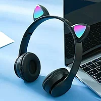 Беспроводные наушники "Светящиеся Кошачьи ушки" MZ-P47 Bluetooth 5.0. ЧЕРНЫЙ