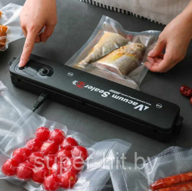 Вакуумный упаковщик (запайщик) продуктов Vacuum Sealer S (2 режима работы +10 пакетов в подарок) - фото 5 - id-p185056524