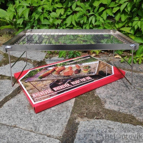 Мангал - барбекю (решетка) Portable Barbecue Grill металлический с решеткой гриль. Складной, портативный