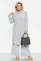 Женский осенний серый деловой большого размера деловой костюм Pretty 2254 серый 56р.