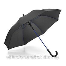 Зонт-трость "99145", 104 см, черный, королевский синий