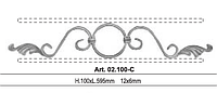 Кованый элемент узор фигурный 02.100-С