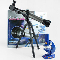 Обучающий Игровой Набор 2 в 1 Микроскоп и Телескоп Астрономический