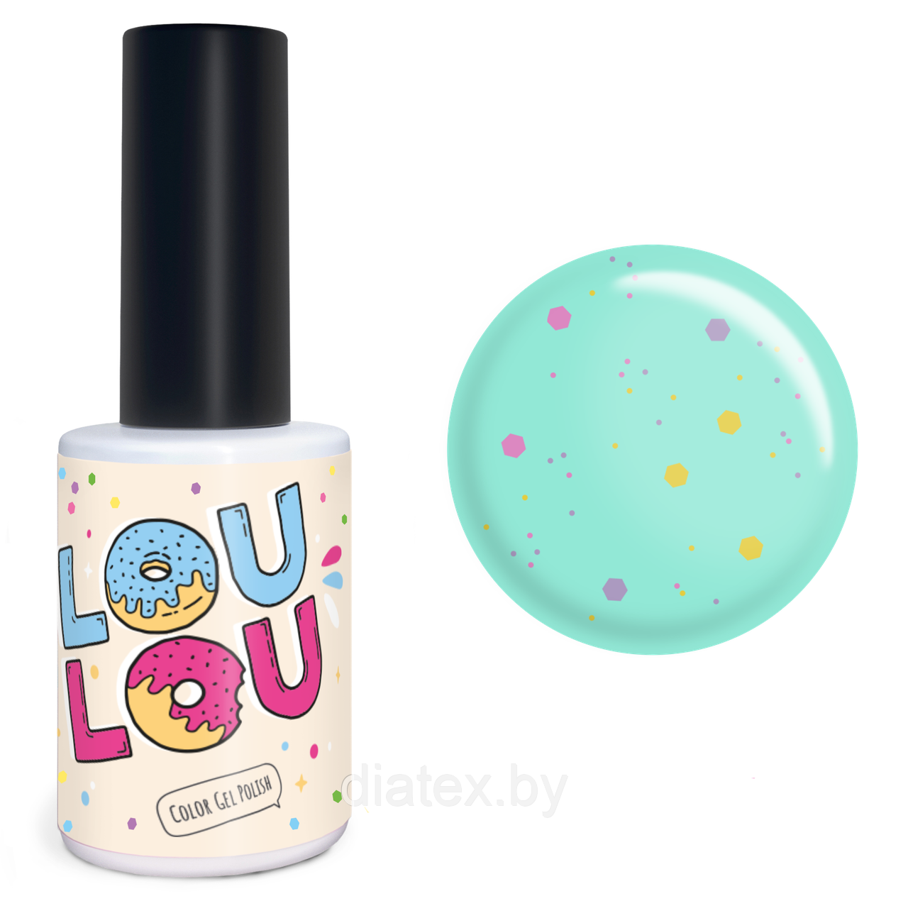 Гель-лак LOULOU “cf7” (10мл.) зеленый мятный леденец
