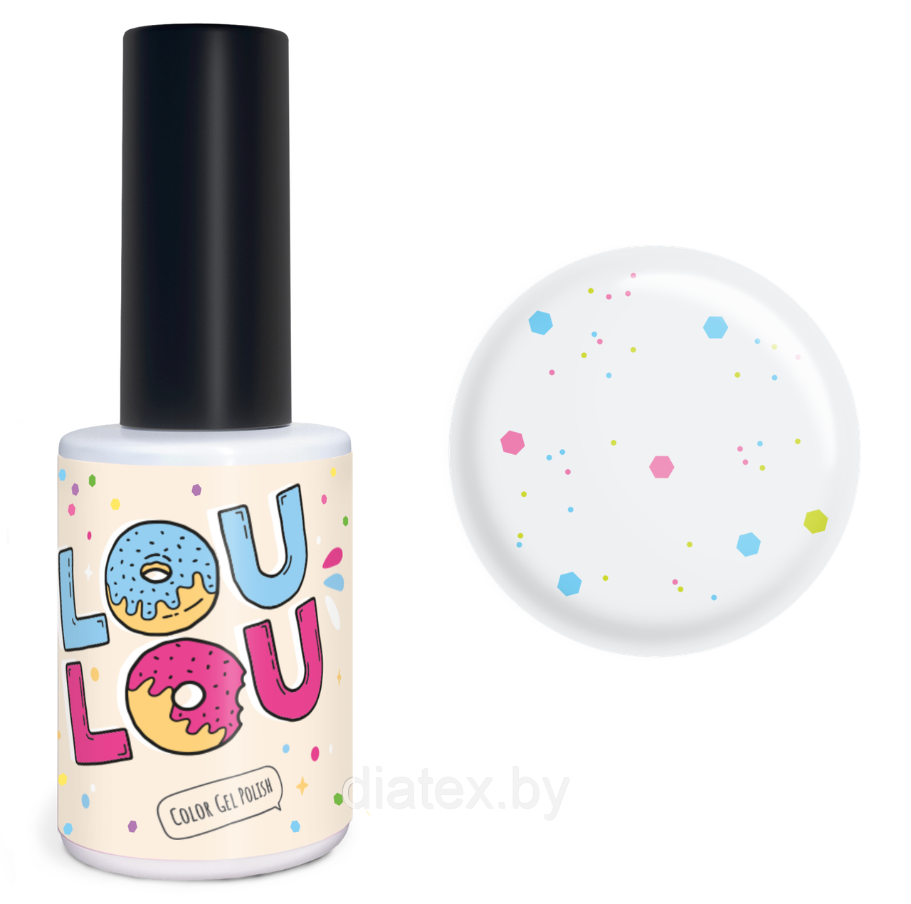 Гель-лак LOULOU “cf5” (10мл.) белый воздушный рис