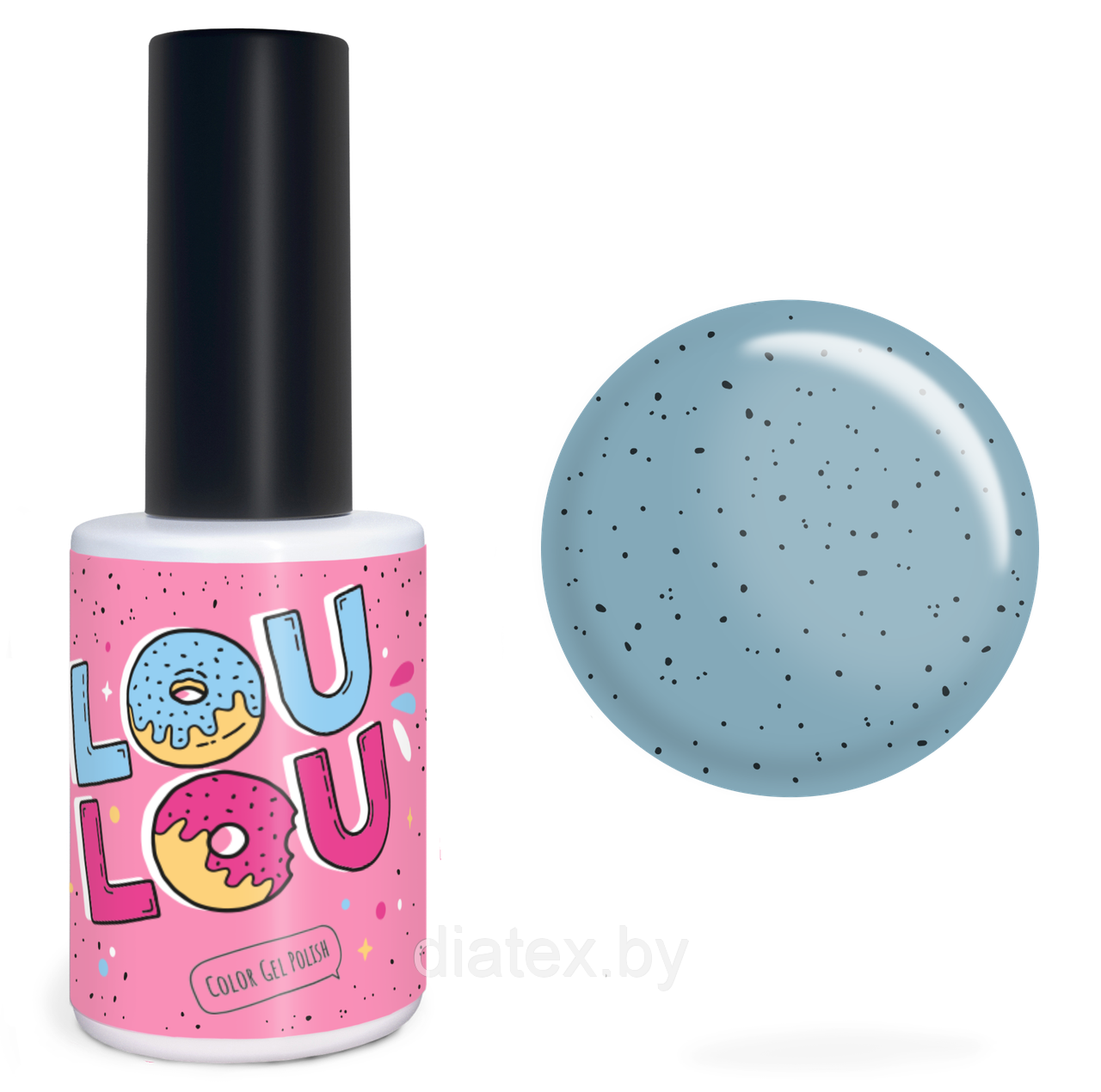 Гель-лак LOULOU “pt8” (10мл.) сине-серый