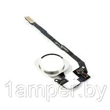 Шлейф с кнопкой Home Iphone 5S Бело-золотистый