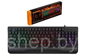 Клавиатура  Perfeo WINNER (игровая) Multimedia, (с подсветкой 3 цветов) USB, черная (PF_B4892)