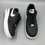 Кроссовки мужские черные Nike Force/ демисезонные/ повседневные/ весенние/ осенние/ подростковые, фото 4