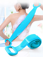 Двусторонняя силиконовая мочалка-массажер для тела Silica Gel Bath Brush