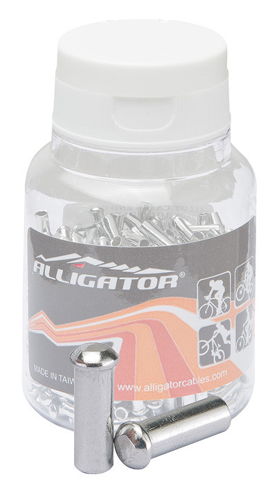 Наконечник LY-IPA02 Alligator троса тормоза алюминиевый, бан. 500 шт. - фото 1 - id-p185067629