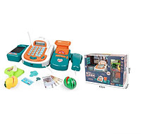 Касса детская игра в магазин 222-132, весы, продукты, сканер, микрофон