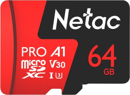 Карта памяти Netac P500 Extreme Pro 64GB NT02P500PRO-064G-R + адаптер - фото 1 - id-p185084486