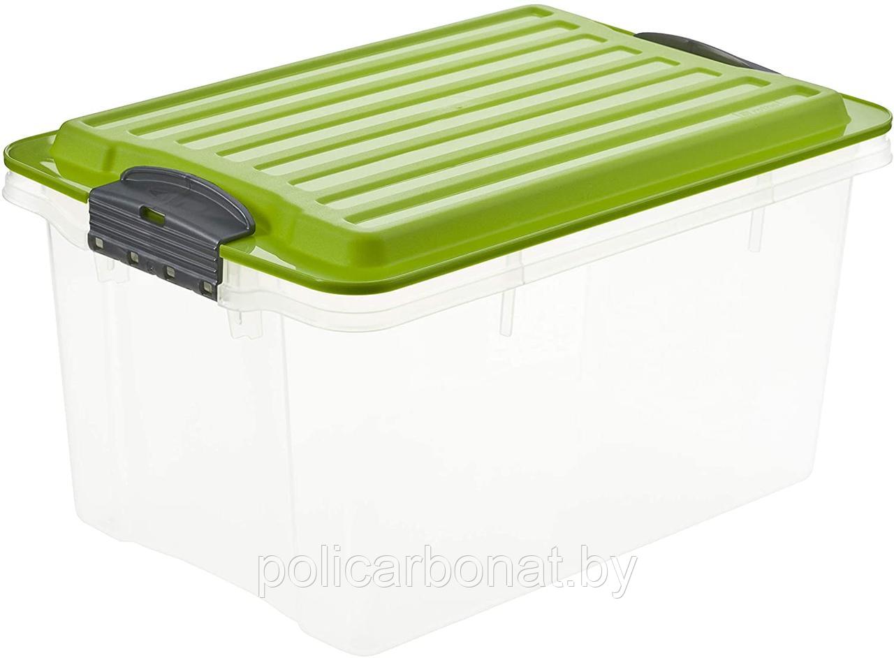 Контейнер для хранения Compact A5, 4,5 л, прозрачный/зеленый, фото 1
