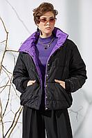 Женская зимняя фиолетовая куртка NiV NiV 2216 50р.