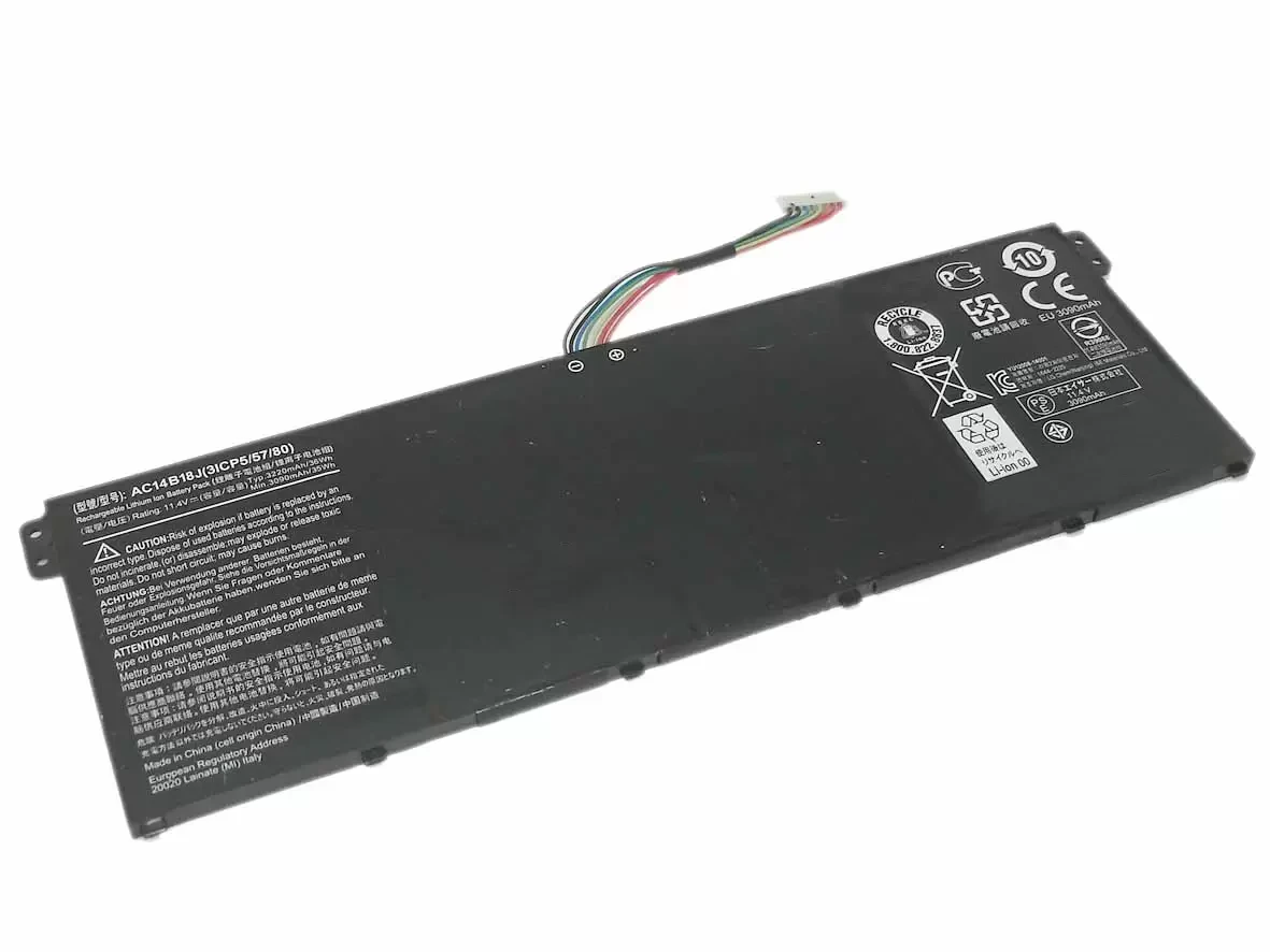 Аккумулятор (батарея) AC14B18J для ноутбука Acer ChromeBook 13 CB5-311, 3300мАч, 10.8-11.34В