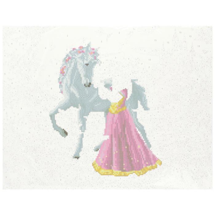 Алмазная раскраска 2 в1 Единорог и принцесса - фото 3 - id-p185105664