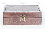 Коробка для чайных пакетиков массив березы стандартная венге, фото 2