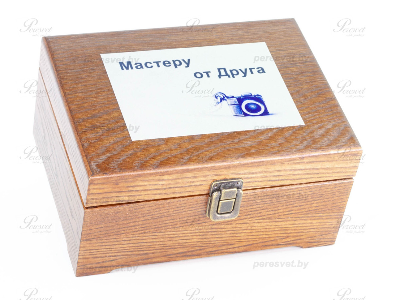Дубовая коробка с ложементом для фотоаппарата - фото 2 - id-p185107357