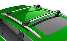 Багажник Turtle Air 1 серебристый на рейлинги Audi A4 , универсал, 2007-...