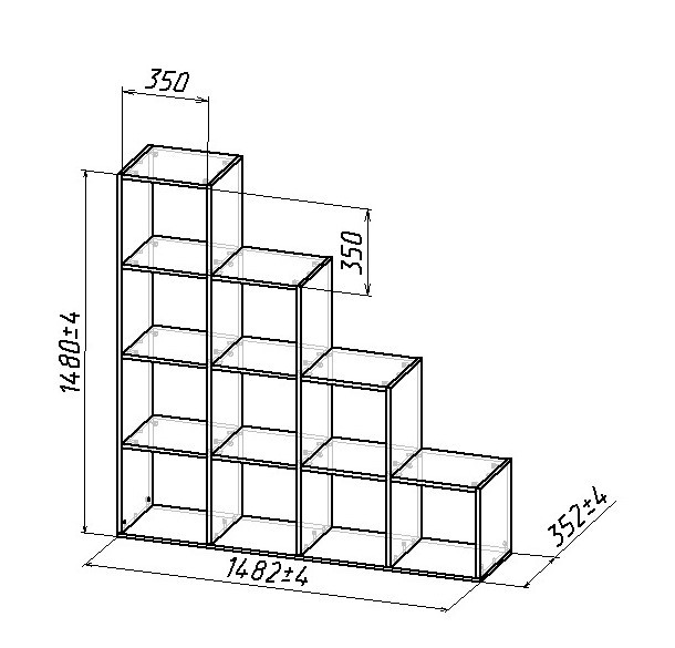 Стеллаж Куб-5 - фото 3 - id-p185115522