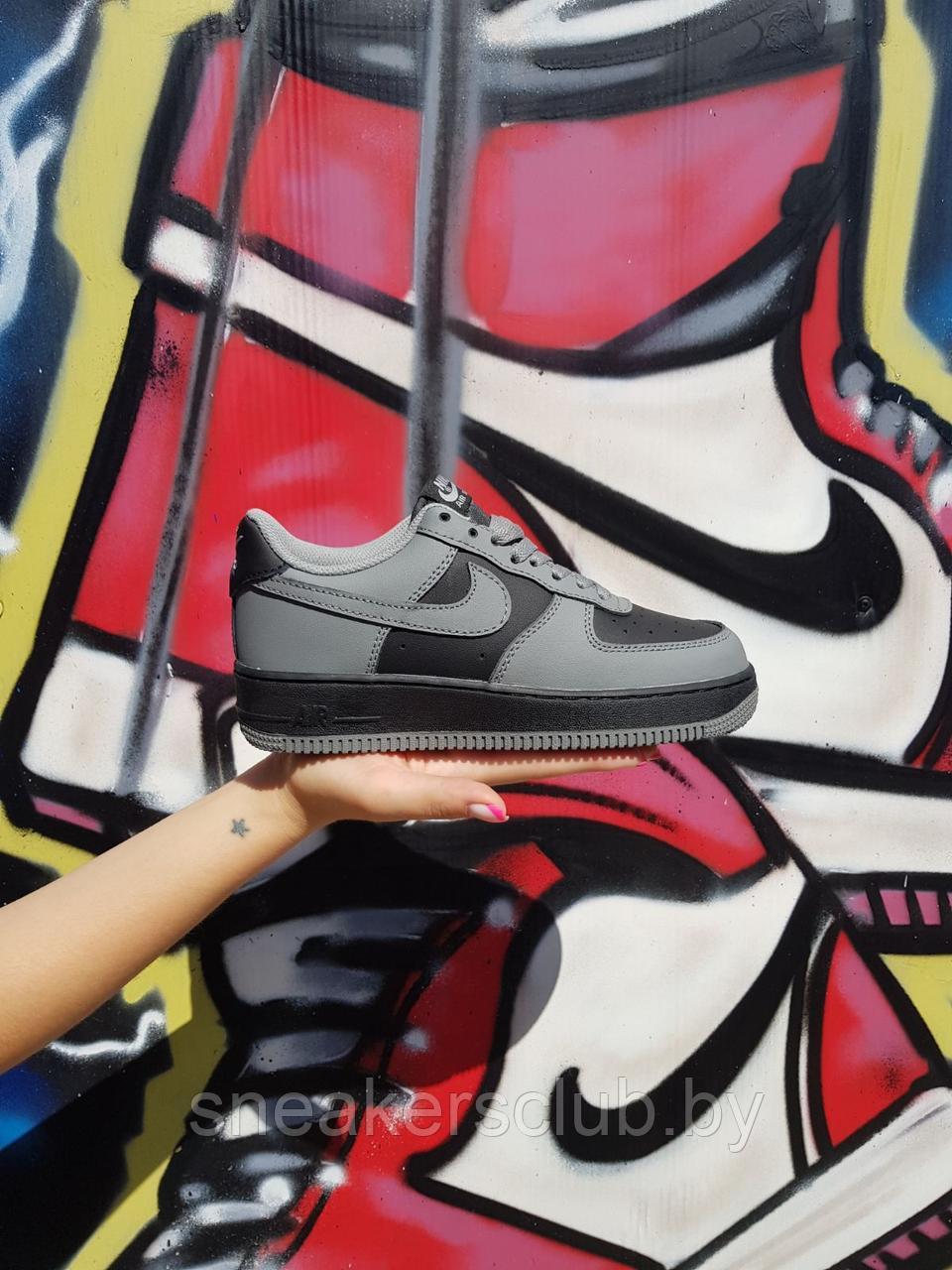 Кроссовки женские серо-черные Nike Force/ повседневные/ демисезонные/ подростковые
