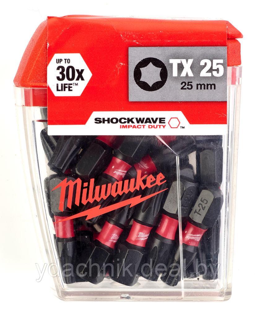 Бита ударная для шуруповерта MILWAUKEE SHOCKWAVE TX25 25 мм (25 шт.) - фото 1 - id-p185117615
