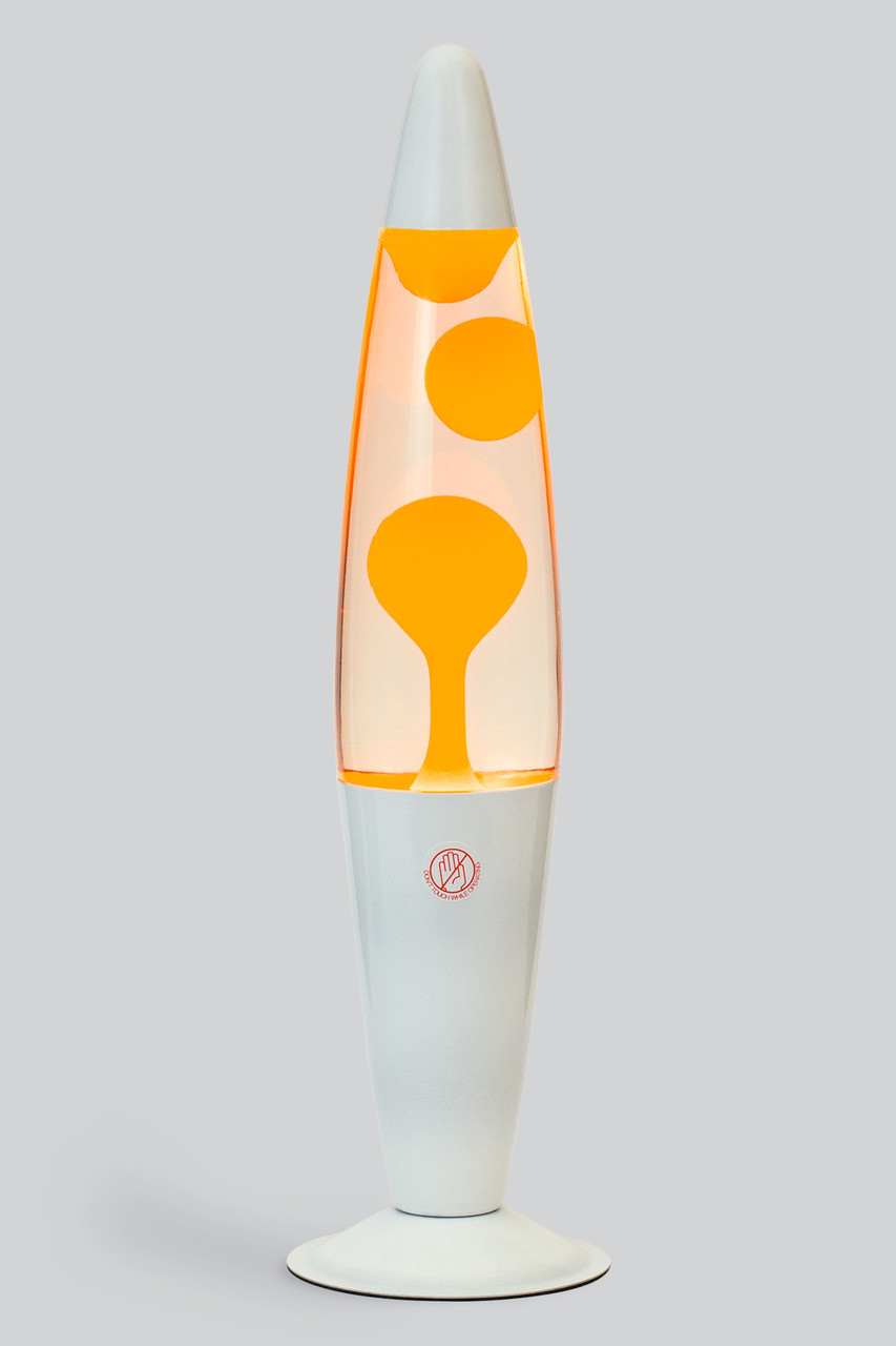 Лава лампа White оранжевый воск 42 см. - фото 2 - id-p185124981