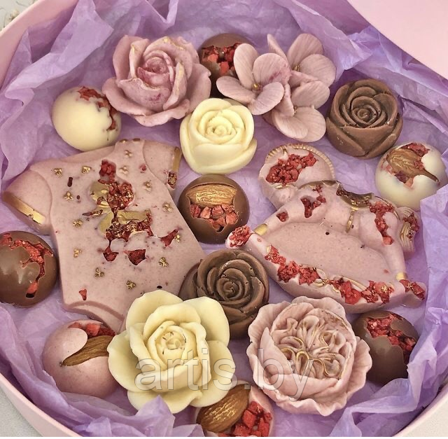 Набор шоколада для девочки в круглой коробке - фото 2 - id-p185125159