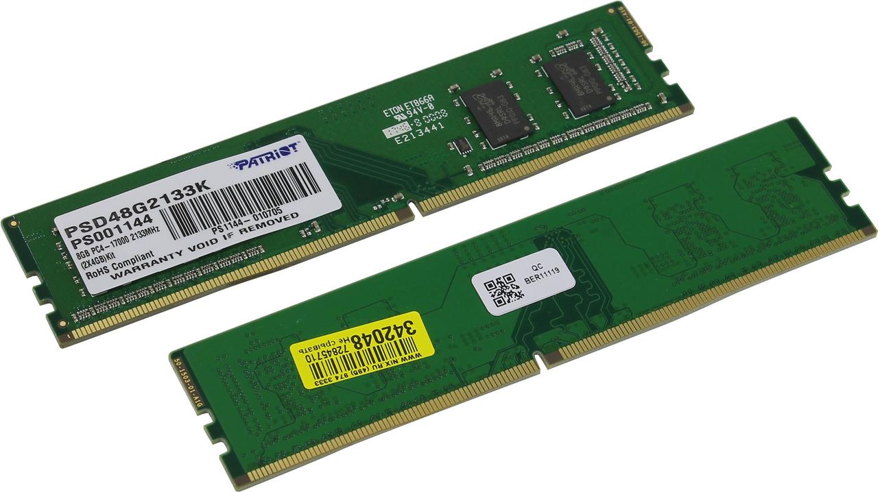 Patriot Signature Line PSD48G2133K DDR4 DIMM 8Gb KIT 2*4Gb PC4-17000