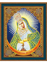Алмазая мозаика икона "Остробрамская Божией Материя" на подрамнике