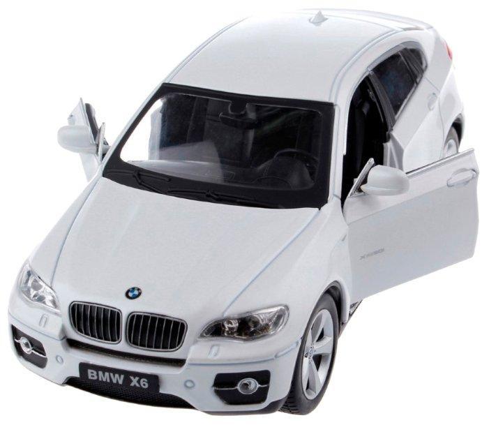Радиоуправляемая металлическая машинка БМВ BMW X6 масштаб 1:24 - 25019A, откр. двери белая на пульте - фото 4 - id-p185135949