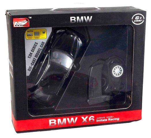 Радиоуправляемая металлическая машинка БМВ BMW X6 масштаб 1:24 - 25019A, откр. двери белая на пульте - фото 6 - id-p185135949