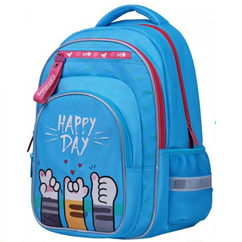 Детский школьный рюкзак подростковый ранец NS22 голубой ученический для школы ортопедический подростка девочки