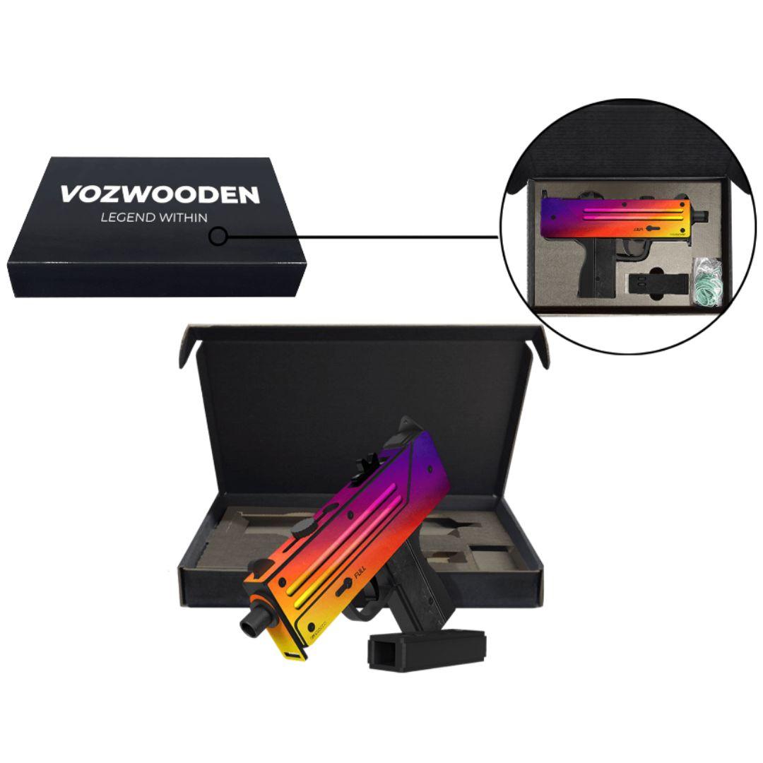 Деревянный Пистолет-пулемет VozWooden Active Mac-10 Градиент (резинкострел) - фото 5 - id-p185158231