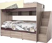 Двухъярусная кровать детская Мебель-КМК Бамбино 3-1 0527