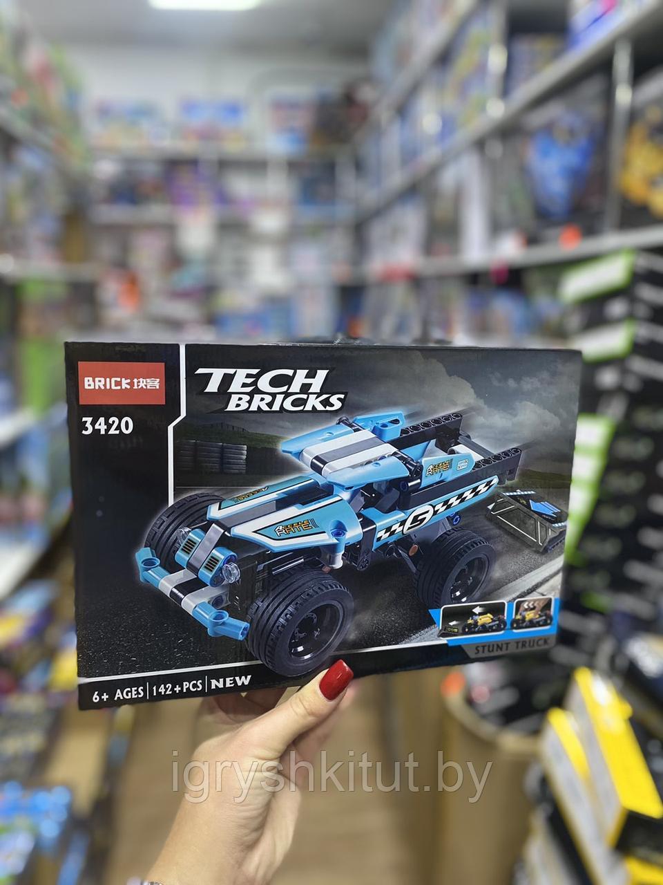 Конструктор Bela (Lari) «Technic» Синий гоночный автомобиль, 142 детали, арт.3420 - фото 3 - id-p185168148