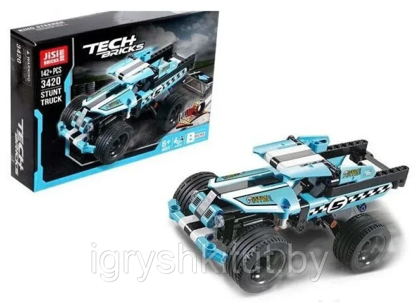Конструктор Bela (Lari) «Technic» Синий гоночный автомобиль, 142 детали, арт.3420