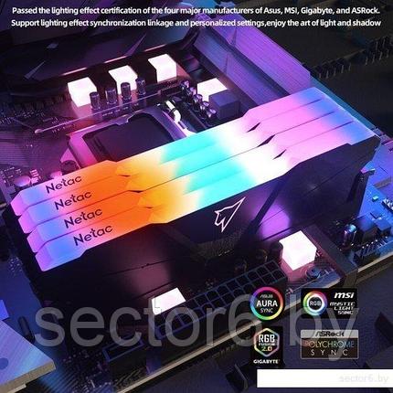 Оперативная память Netac Shadow RGB 2x8ГБ DDR4 3600 МГц NTSRD4P36DP-16E, фото 2