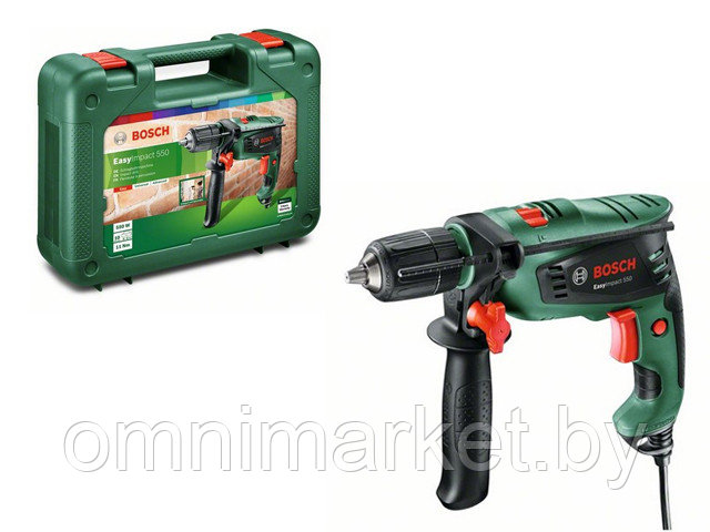 Дрель ударная BOSCH EasyImpact 550 в чем. (550 Вт, патрон БЗП, 1 скор.) - фото 1 - id-p185128619