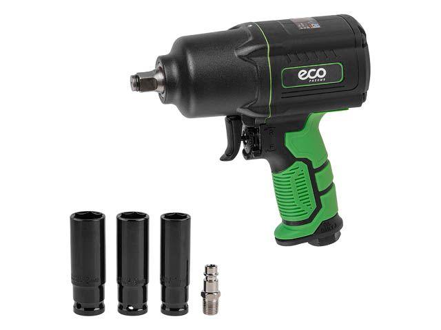 Пневмогайковерт 1/2" ECO AIW-1500S (1300/1700 Нм (закр./откр.); 3 ступени крут.мом.; twin hammer; 7000 об/мин;