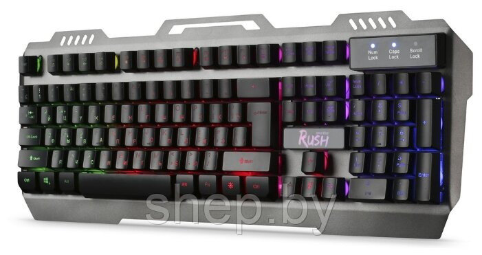 Клавиатура Smartbuy игровая (SBK-354GU-K) RUSH Metal Hearth (металлическое основание) USB Черная - фото 2 - id-p185168386