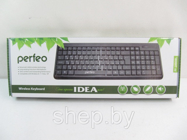 Клавиатура беспроводная Perfeo Idea PF-2506-WL , черная, USB - фото 2 - id-p185170161