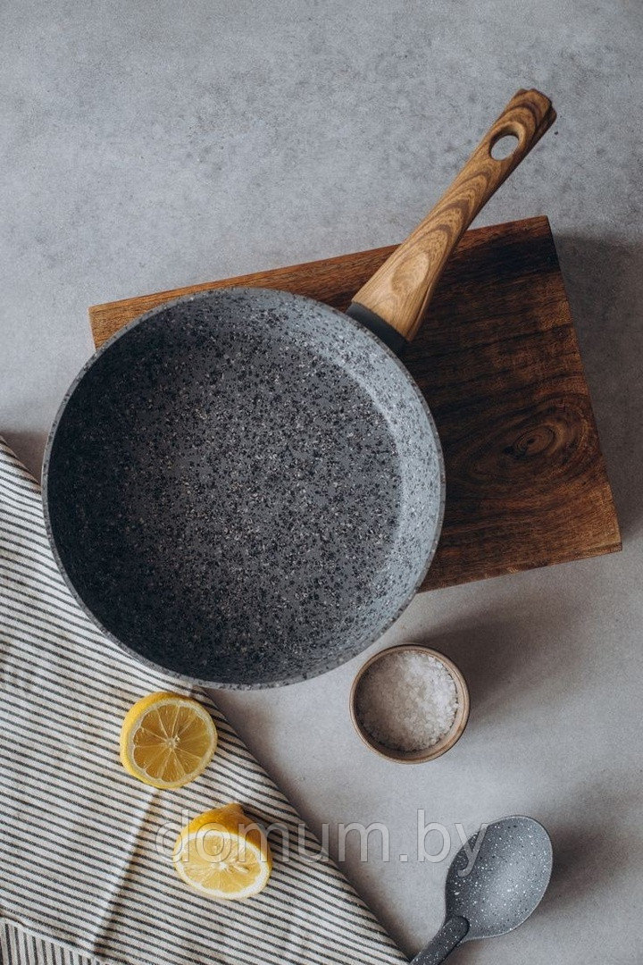 Сковорода Kamille 26см с антипригарным покрытием PTFE из алюминия для индукции и газа KM-4162