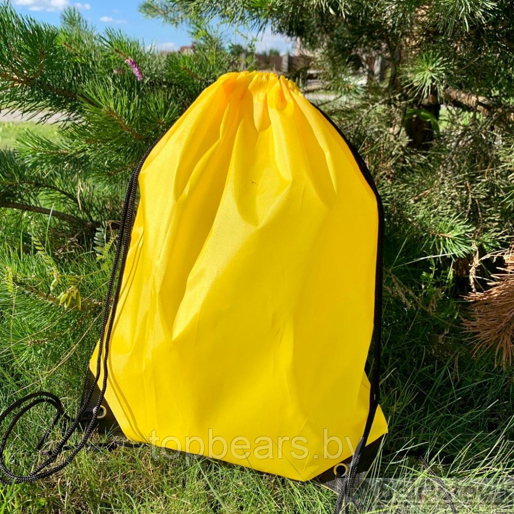 Рюкзак - мешок Tip для спортивной и сменной обуви / Компактный, сверхлегкий, усиленный Желтый - фото 5 - id-p185172516