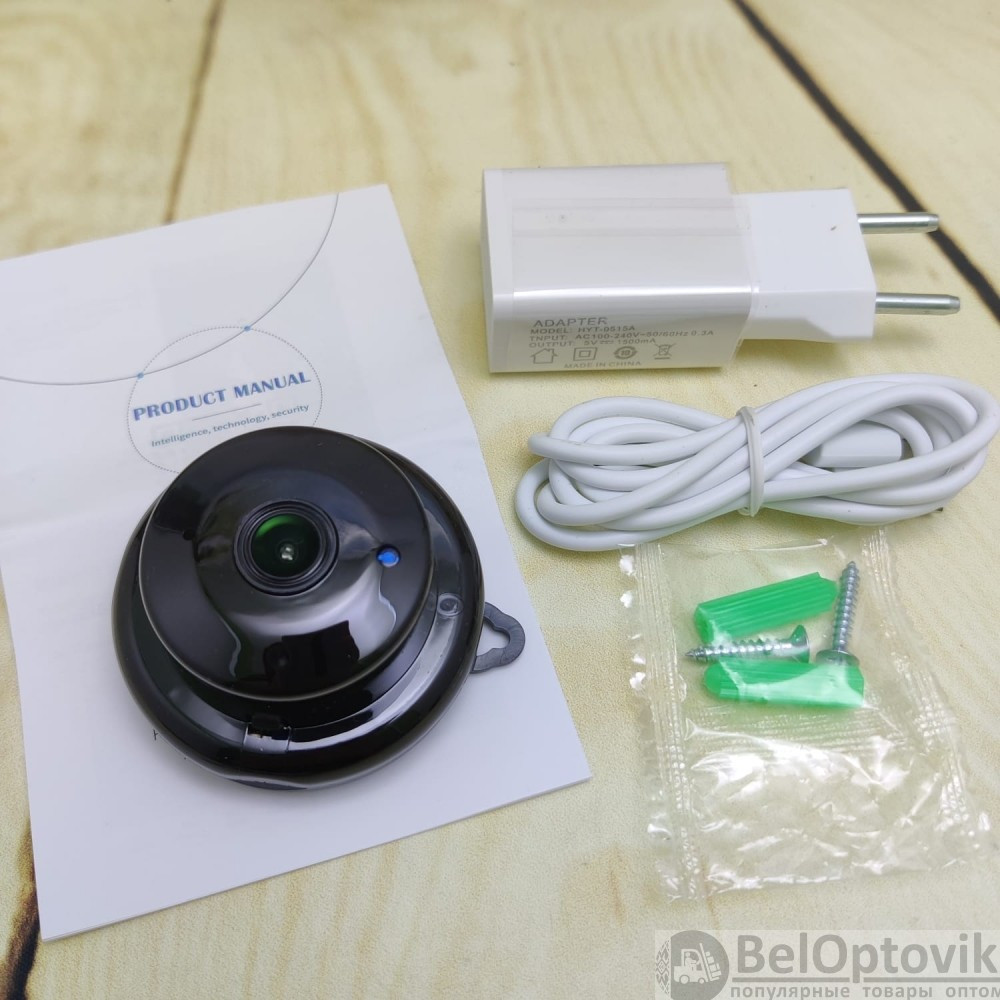 Охранная мини Wi-Fi Smart Net Camera V380 Pro с микрофоном, датчиком движения и сигналом тревоги - фото 5 - id-p139565024