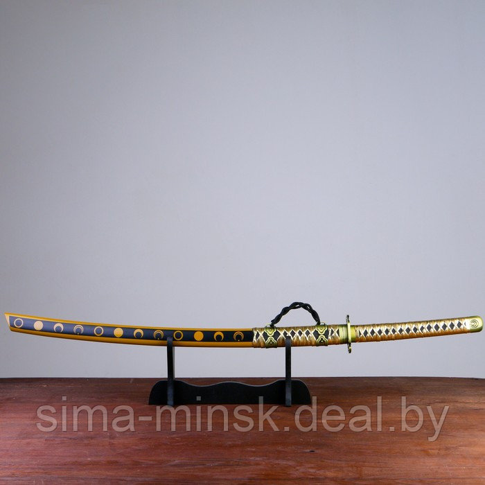 Сув. изделие Катана на подставке, черная с золотом, 103см, клинок 68см