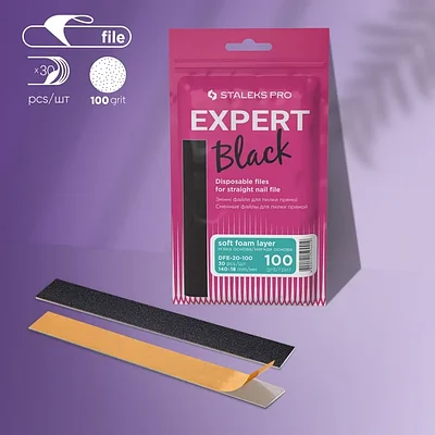 Сменные файлы Staleks Expert для прямой пилки EXPERT 20 (вспененная основа) 100 грит (30 шт.)